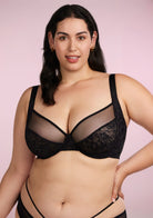 Azalea Black Lace Unlined Underwire Bra Set - HSIA