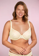 Azalea Champagne Lace Unlined Underwire Bra Set - HSIA