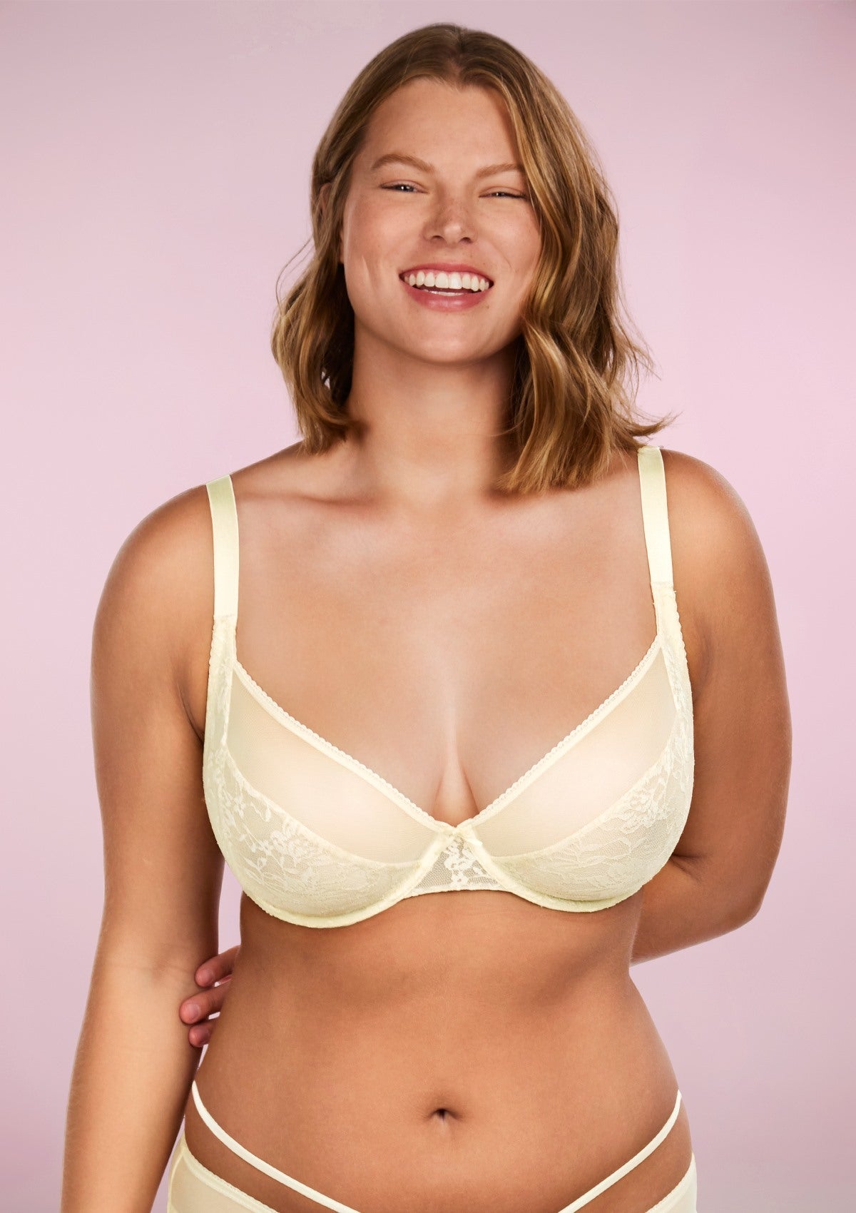 Azalea Champagne Lace Unlined Underwire Bra Set - HSIA