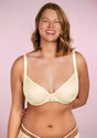 Azalea Champagne Lace Unlined Underwire Bra Set - HSIA