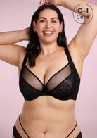 Azalea Black Lace Unlined Underwire Bra Set - HSIA