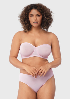 Bella Sheer Mesh Unlined Underwire Strapless Balconette Bra - HSIA