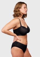 Bella Sheer Mesh Unlined Underwire Strapless Balconette Bra - HSIA