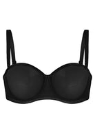 Bella Sheer Mesh Unlined Underwire Strapless Balconette Bra - HSIA