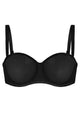 Bella Sheer Mesh Unlined Underwire Strapless Balconette Bra - HSIA