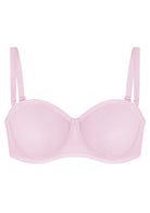 Bella Sheer Mesh Unlined Underwire Strapless Balconette Bra - HSIA