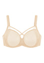 Billie Cross Front Strap Barbie Pink Smooth Sheer Mesh Underwire Bra - HSIA