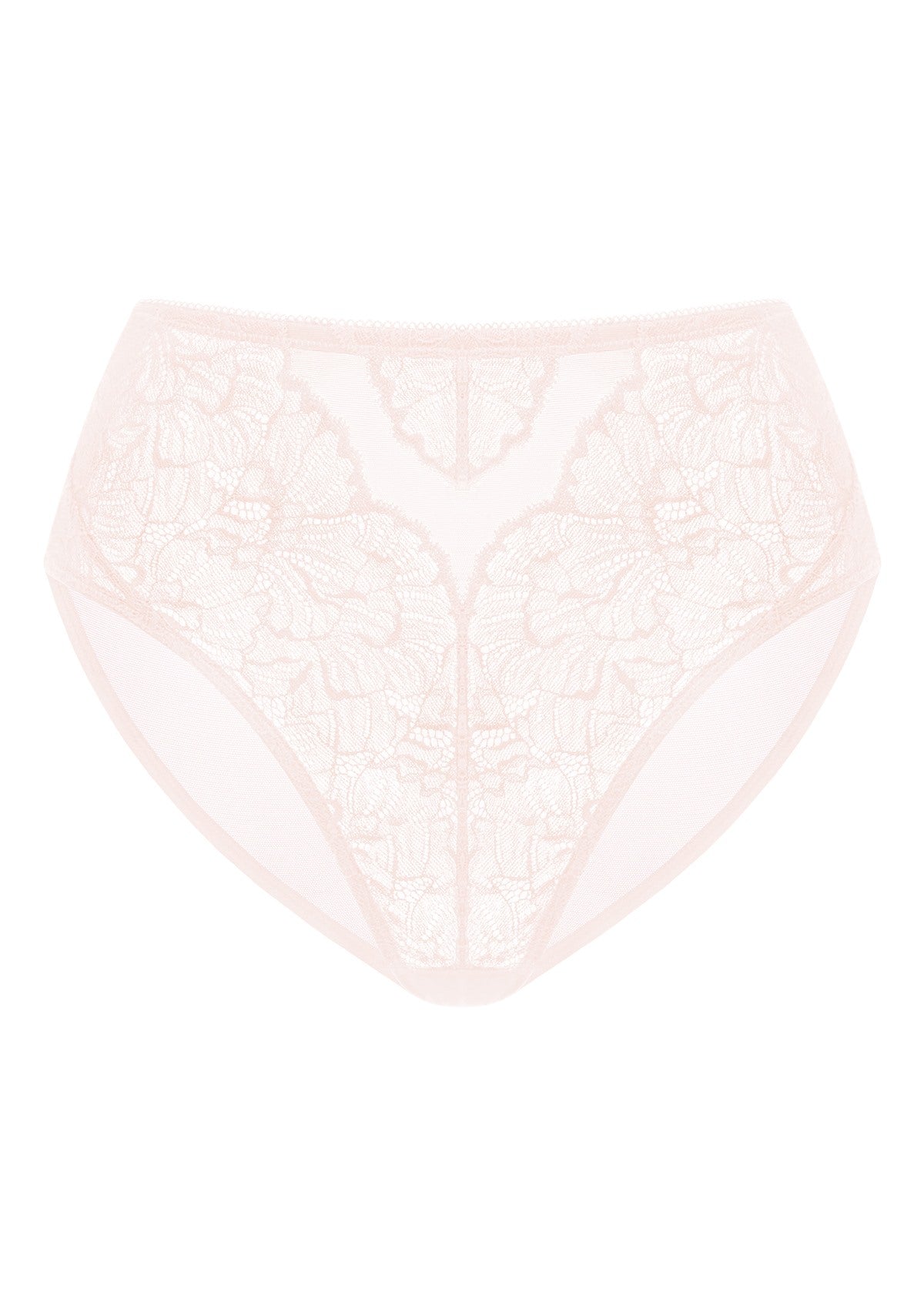Blossom High-Rise Dusty Peach Lace Brief Underwear - HSIA