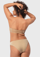 Blossom Mist Lace Trim Clear Back Strap Convertible Strapless Bra - HSIA