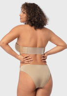 Blossom Mist Lace Trim Clear Back Strap Convertible Strapless Bra - HSIA