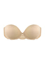 Blossom Mist Lace Trim Clear Back Strap Convertible Strapless Bra - HSIA