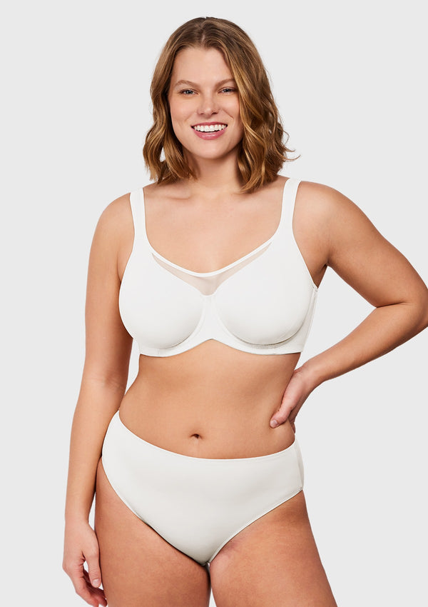CoolComfort Smoothing Full Coverage Unlined Underwire Minimizer Bra
