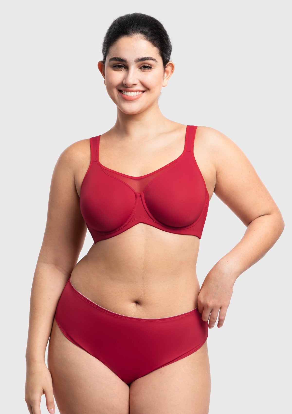 (Cardi B recommends)CoolComfort Smoothing Unlined Underwire Minimizer Bra - HSIA