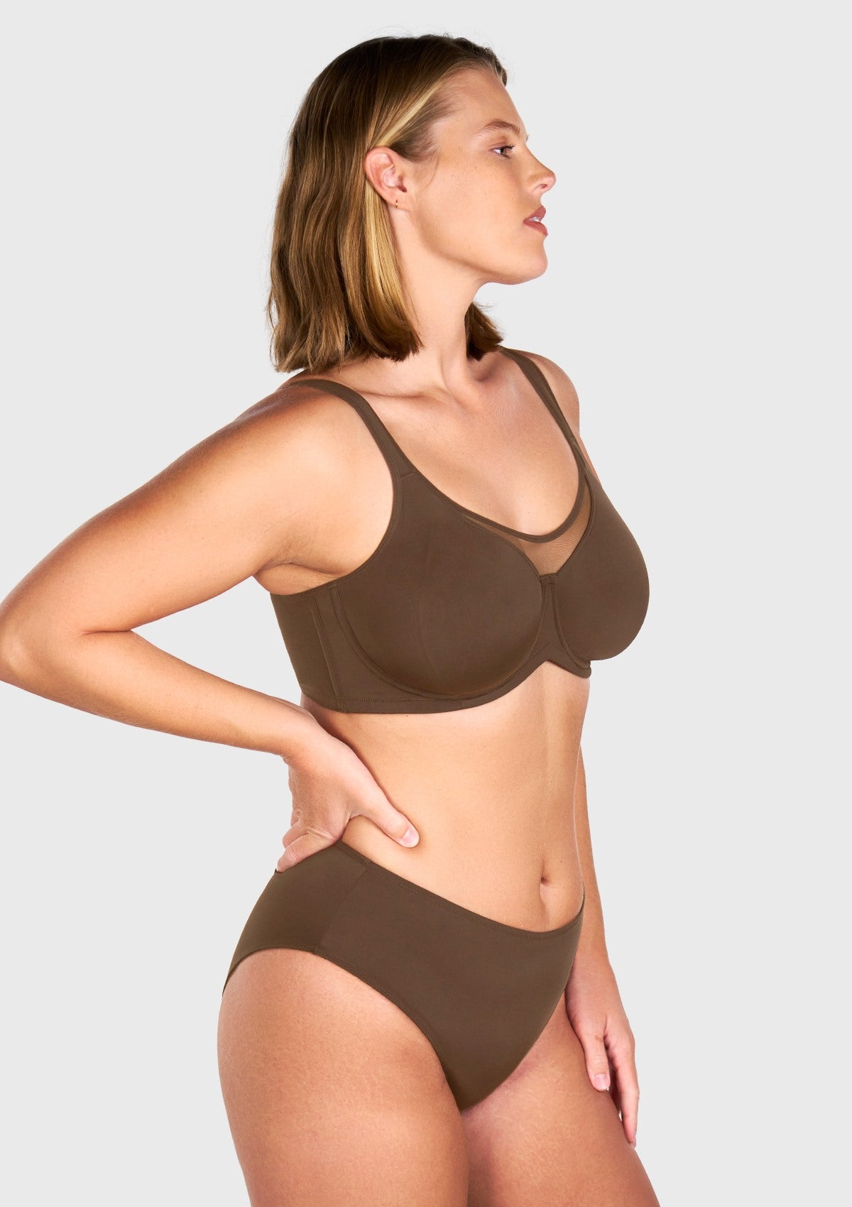 (Cardi B recommends)CoolComfort Smoothing Unlined Underwire Minimizer Bra - HSIA