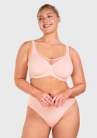 (Cardi B recommends)CoolComfort Smoothing Full Coverage Unlined Underwire Minimizer Bra - HSIA