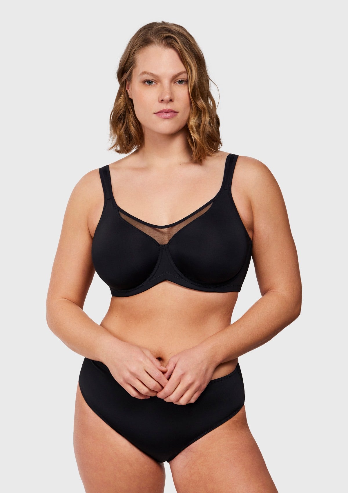 (Cardi B recommends)CoolComfort Smoothing Unlined Minimizer Underwire Bra - HSIA