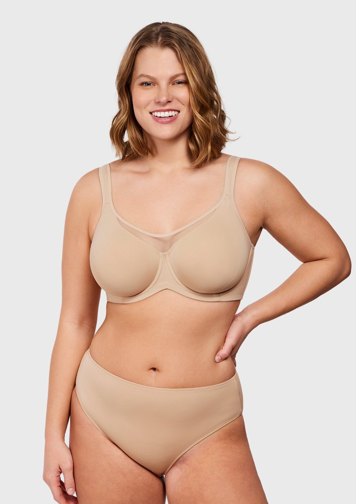 (Cardi B recommends)CoolComfort Smoothing Unlined Minimizer Underwire Bra - HSIA