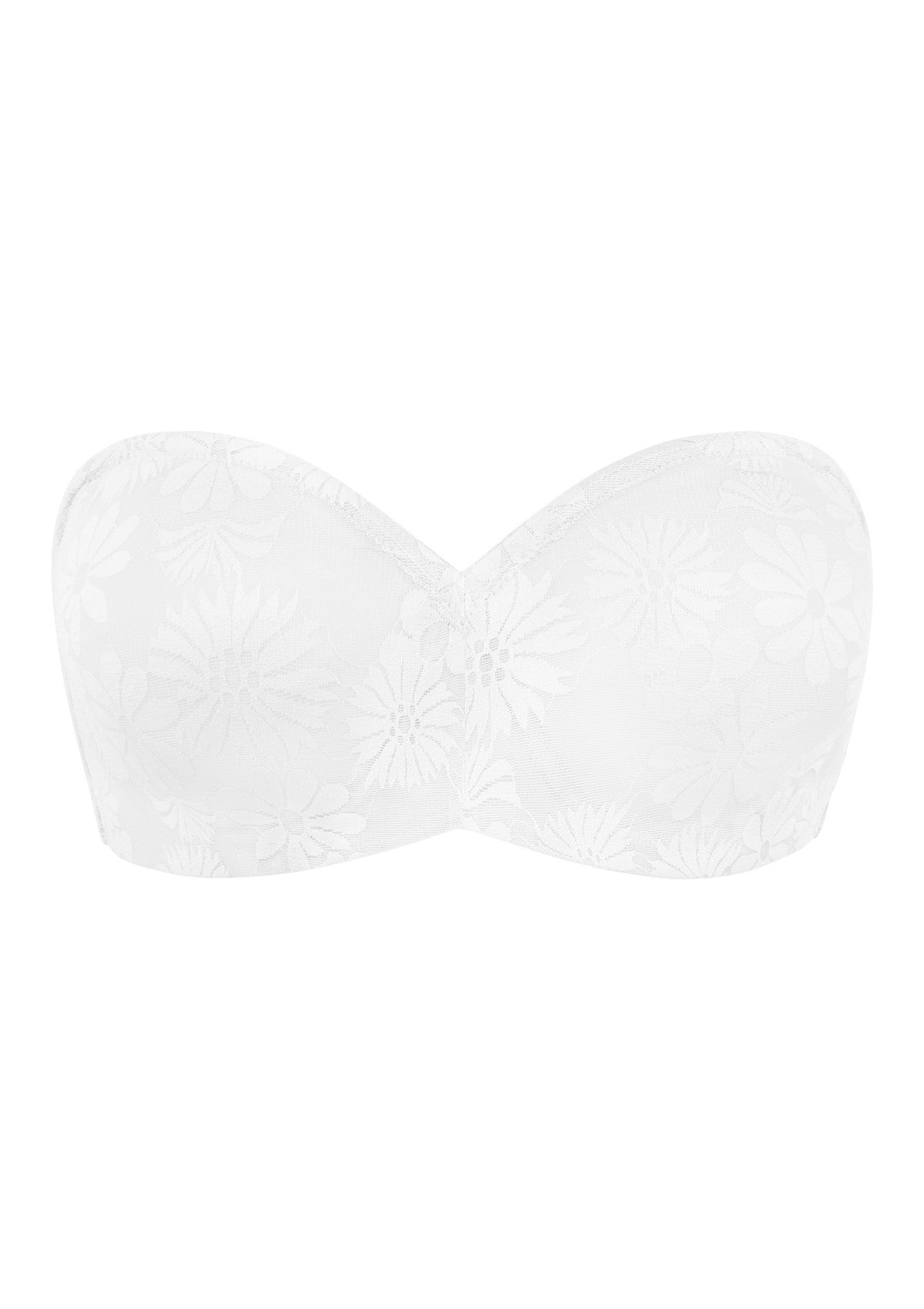 Daisy Lace Non-padded Strapless Minimizer Underwire Bra - HSIA