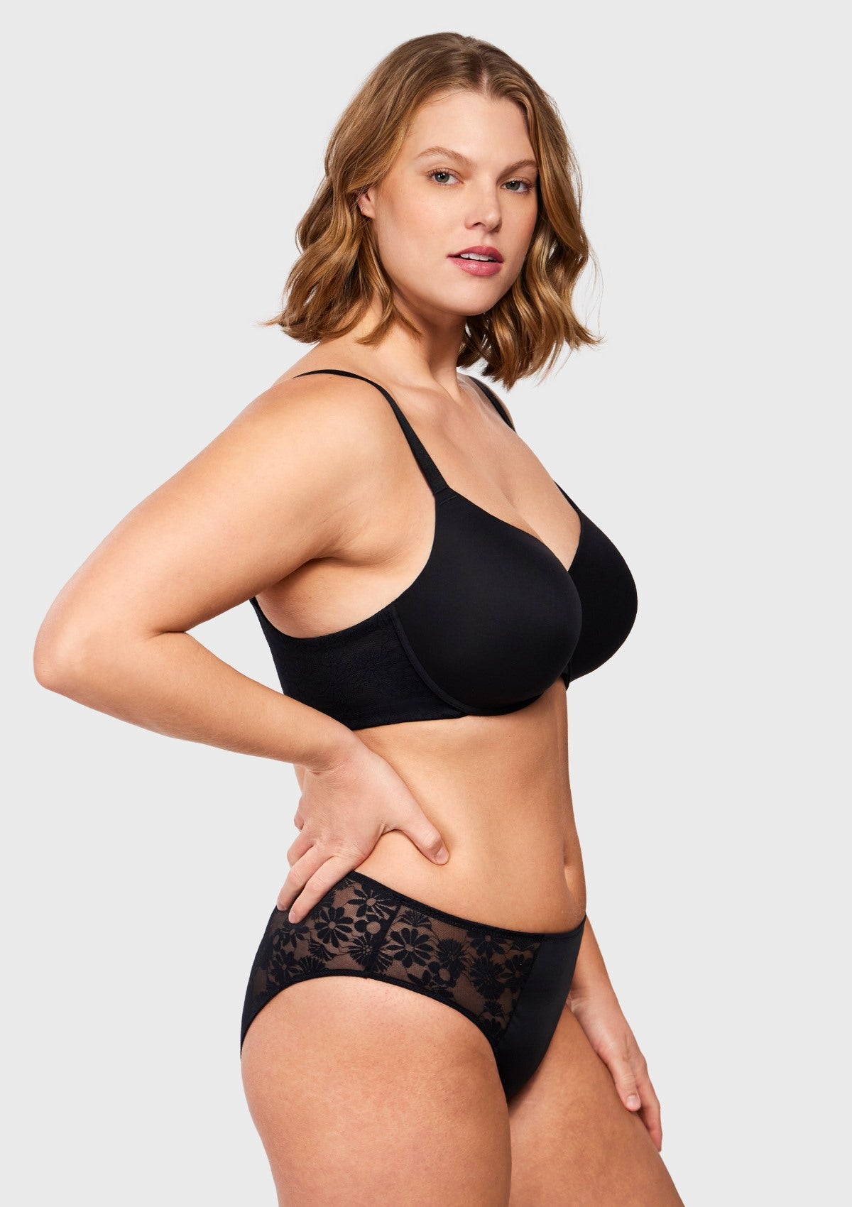 Women Fancy Padded Underwired Racerback Bra Set main image 1