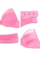 Deep V Plunge Mesh T-shirt Push-Up Bra - HSIA