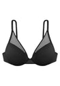 Deep V Plunge Mesh T-shirt Push-Up Bra - HSIA