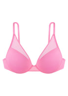 Deep V Plunge Mesh T-shirt Push-Up Bra - HSIA