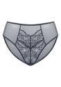 Enchante High-Rise Dark Gray Lace Brief Underwear - HSIA