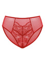 Enchante High-Rise Red Lace Brief Underwear - HSIA