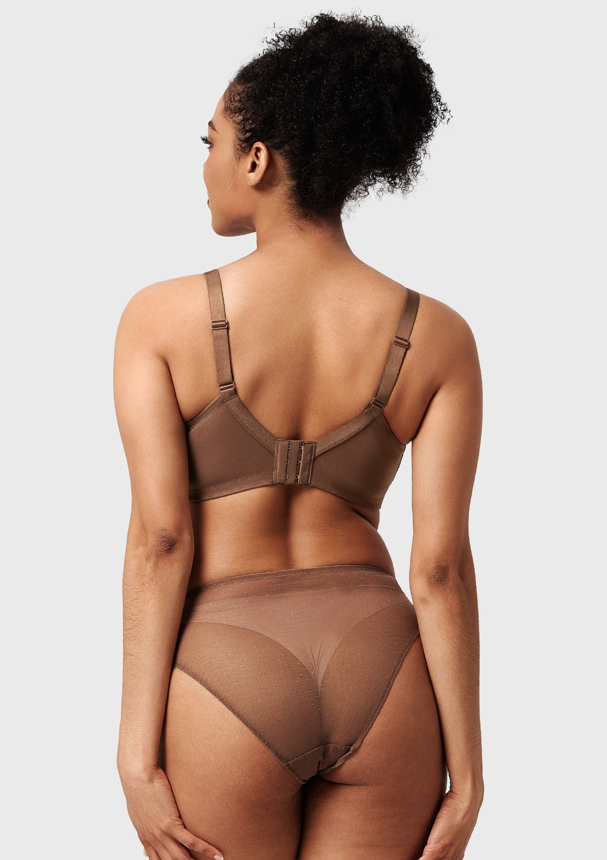 (Cardi B recommends)Enchante Cocoa Brown Lace Unlined Full Coverage Underwire Bra - HSIA