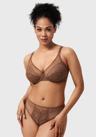 (Cardi B recommends)Enchante Unlined Non-padded Lace Underwire Bra - HSIA