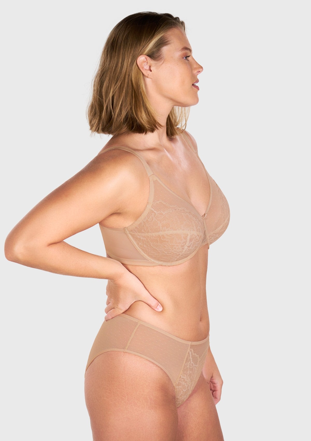 (Cardi B recommends)Enchante Lace Unlined Full Coverage Underwire Bra - HSIA