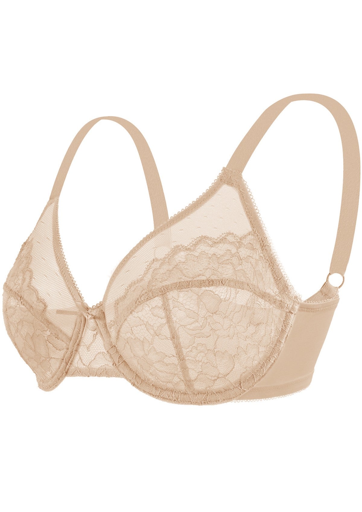 (Cardi B recommends)Enchante Lace Unlined Full Coverage Underwire Bra - HSIA