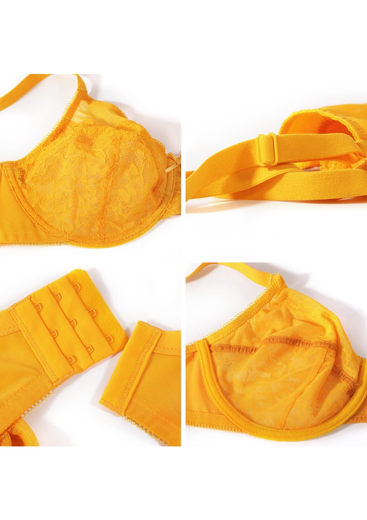 (Cardi B recommends)Enchante Unlined Non-padded Lace Underwire Bra - HSIA