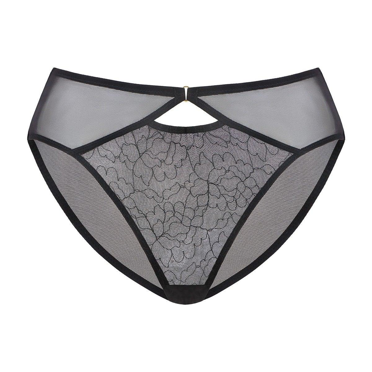 Ethereal Lines Embroidery Mesh Bikini Underwear – HSIA