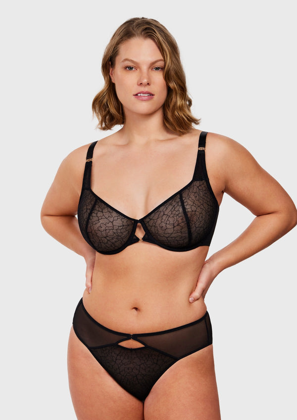 Ethereal Lines Embroidery Unlined Underwire Bra