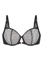 Ethereal Lines Embroidery Unlined Underwire Bra - HSIA