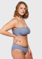 Fiery Unlined Seamless Comfort Underwire Plus Size Bandeau Strapless Bra - HSIA