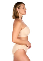 Fiery Unlined Seamless Comfort Underwire Plus Size Bandeau Strapless Bra - HSIA