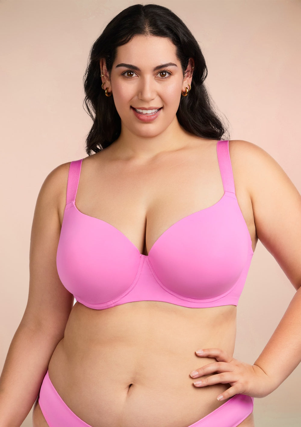 HSIA Gemma Smooth Lightly Padded T-shirt Bra for heavy breasts
