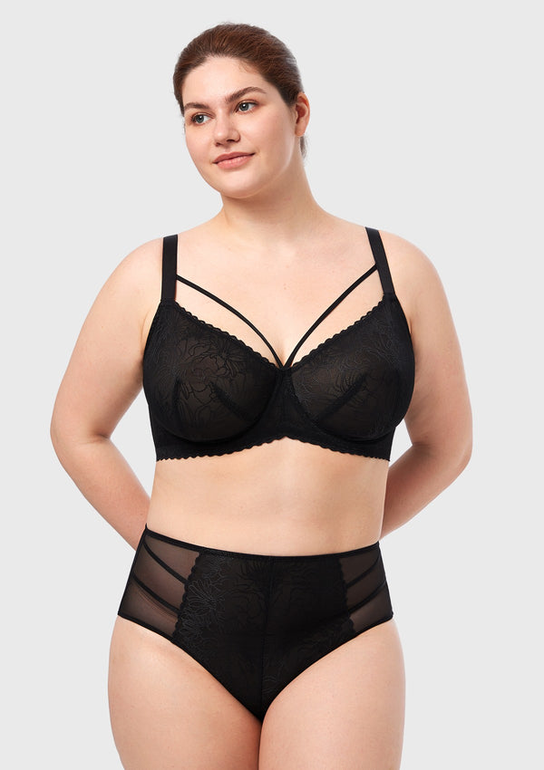 HSIA Penumbra Floralette Unlined Strappy Lace Uderwire Bra