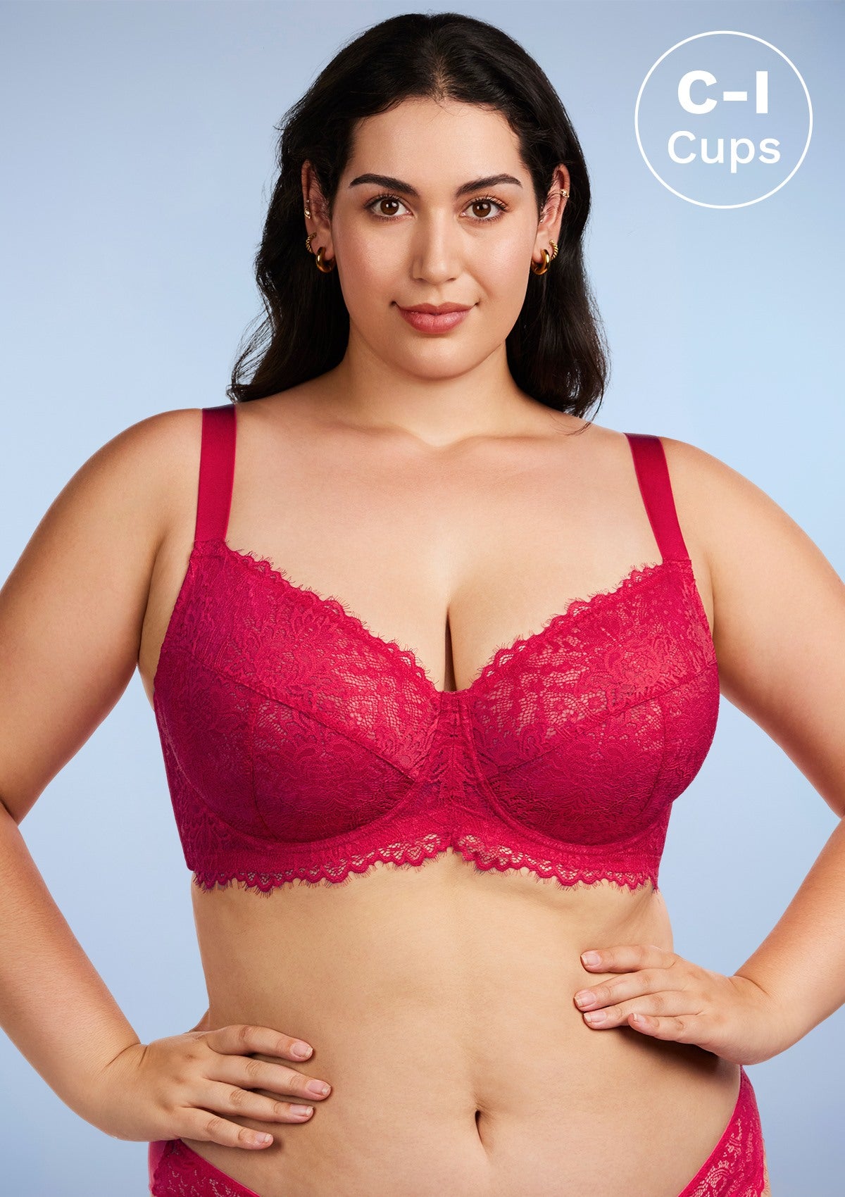 HSIA Sunflower Raspberry Underwire Lace Bra - HSIA