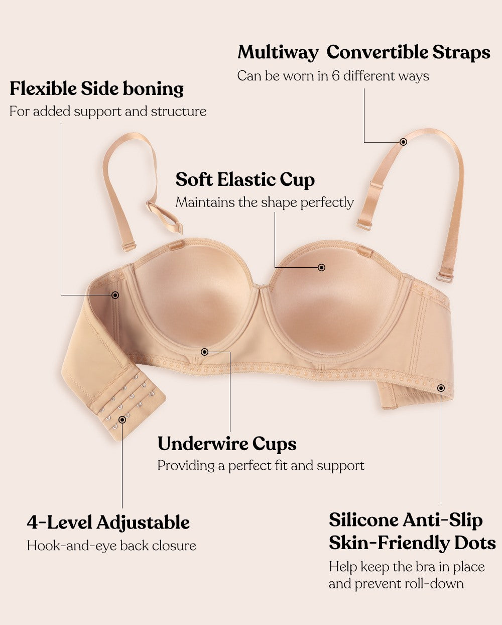 Cup Size H Strapless And Multiway, Bras