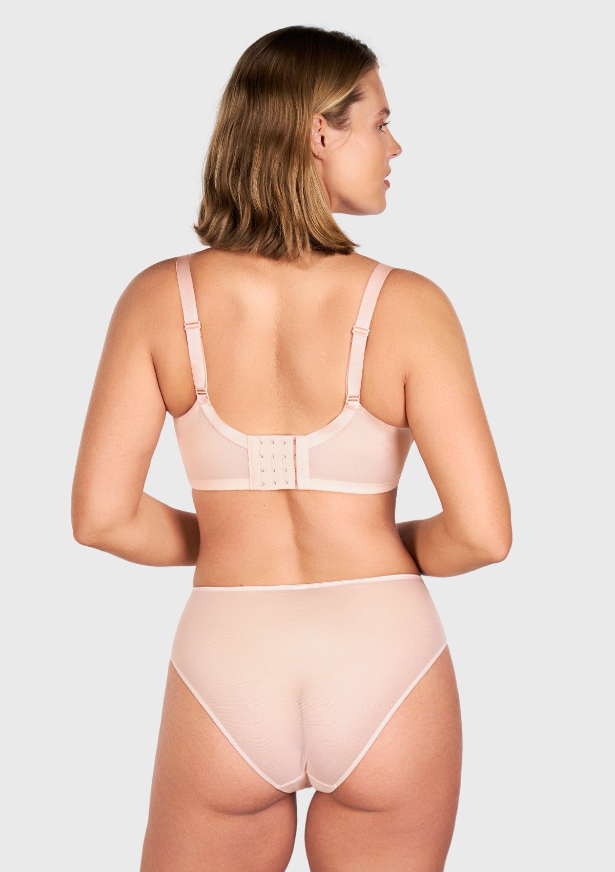 HSlA Pearl Shimmer Unlined Plus Size Full Coverage Underwire Comfortable Bra - HSIA