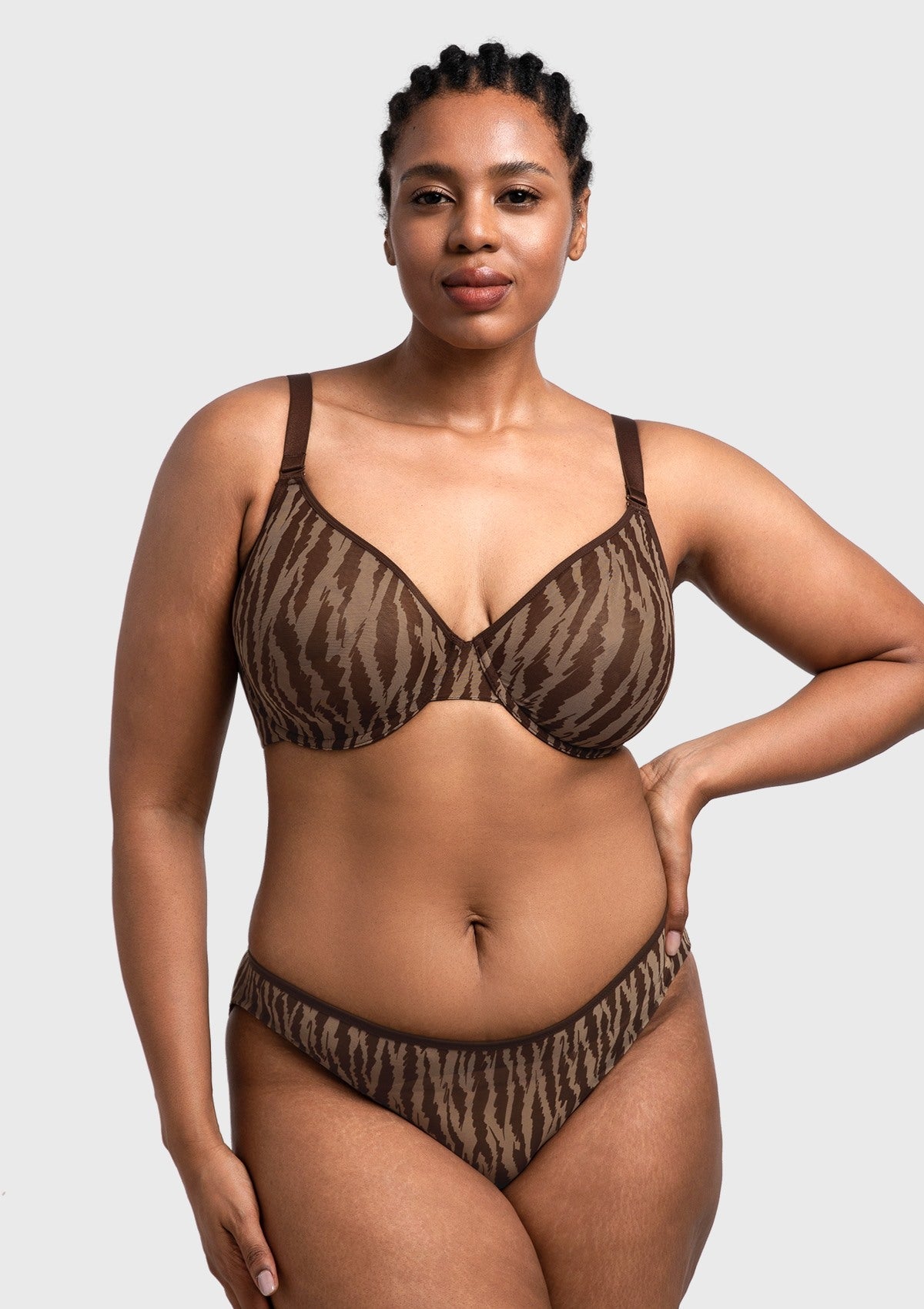 Zebra Wild Unlined Underwire Mesh Bra - HSIA