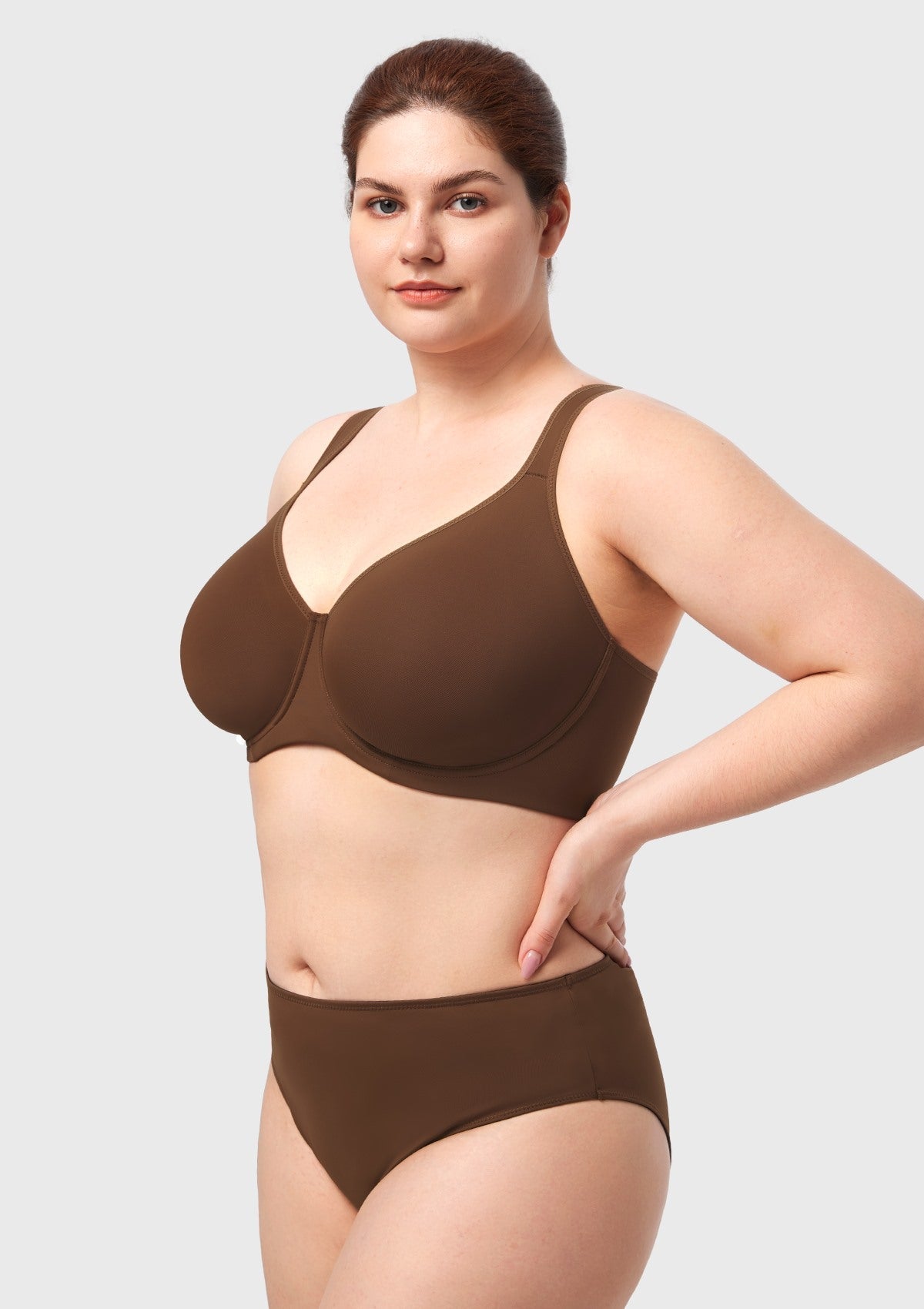 (Cardi B recommends)Joan Ultimate Soft T-shirt Unlined Underwire Minimizer Bra - HSIA