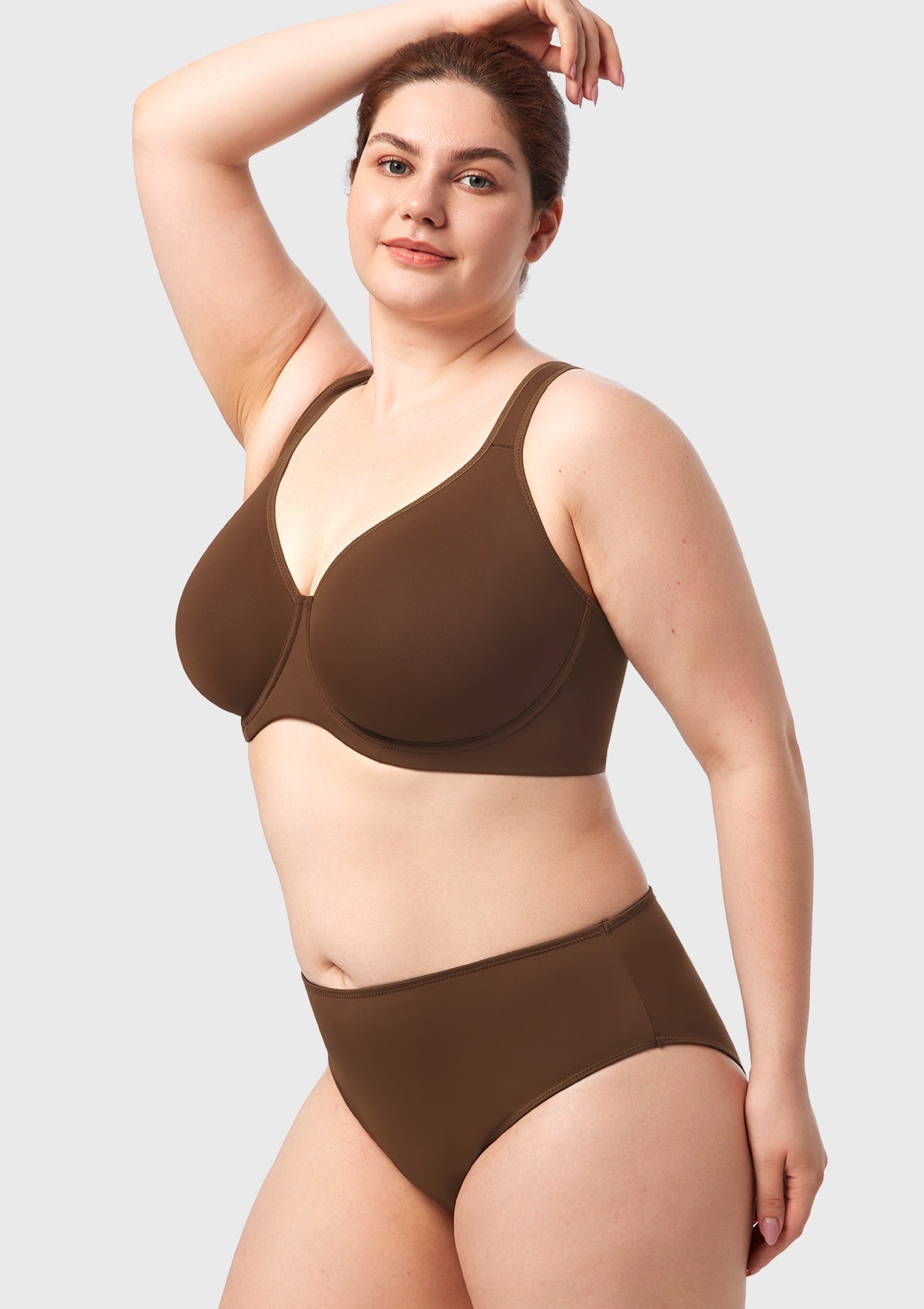 (Cardi B recommends)Joan Ultimate Soft T-shirt Unlined Underwire Minimizer Bra - HSIA