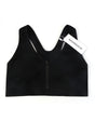 MOMSHIP Front Zip Medium-Impact Sports Bra - HSIA