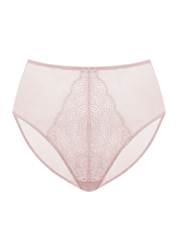 Mermaid High-Rise Light Pink Lace Brief Underwear