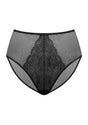 Songful Mermaid High-Rise Black Lace Brief Underwear - HSIA