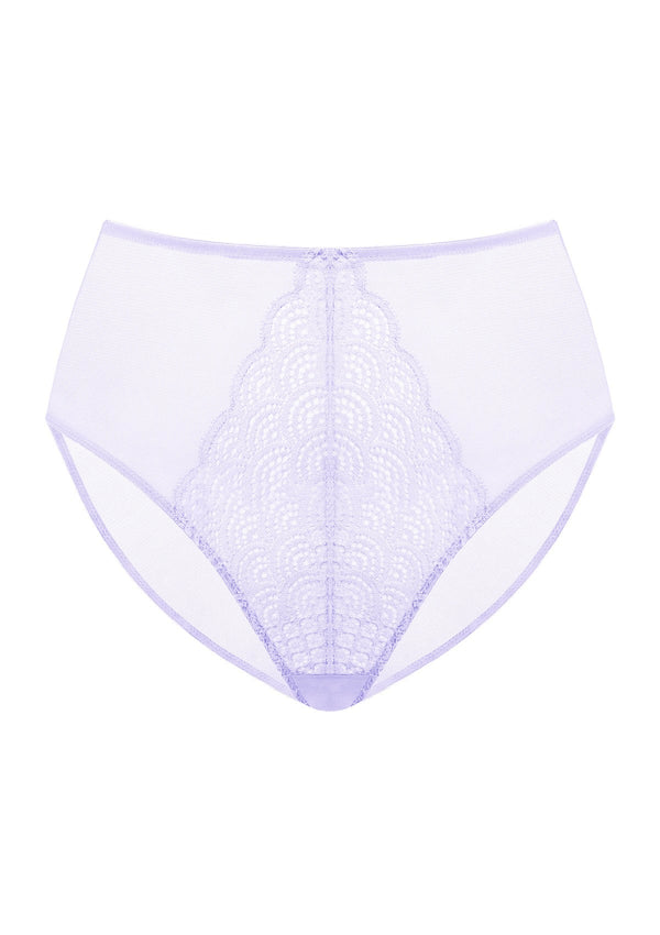 Mermaid High-Rise Light Purple Lace Brief Underwear